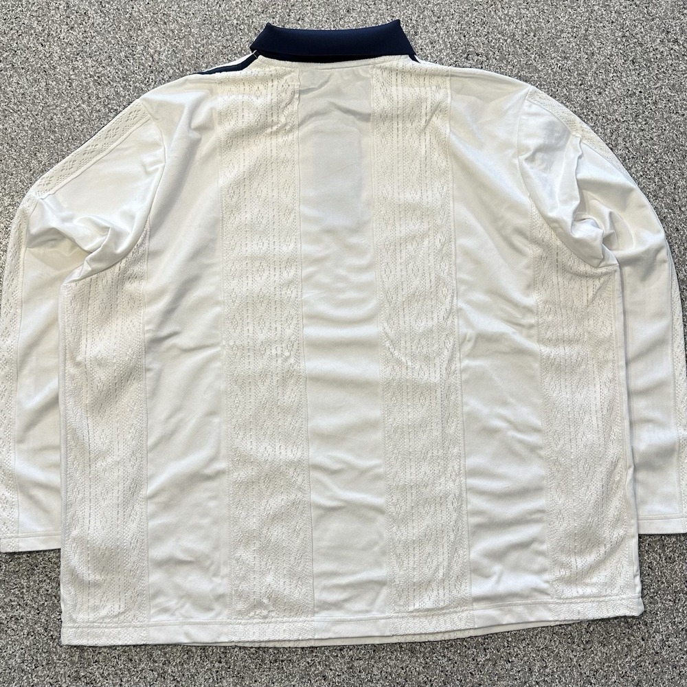 Adidas Originals Soccer Jersey Polo Womens 2XL Velour Crochet Off White KR7651 - Picture 8 of 10